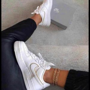 Nike Air Force Branco/Gold